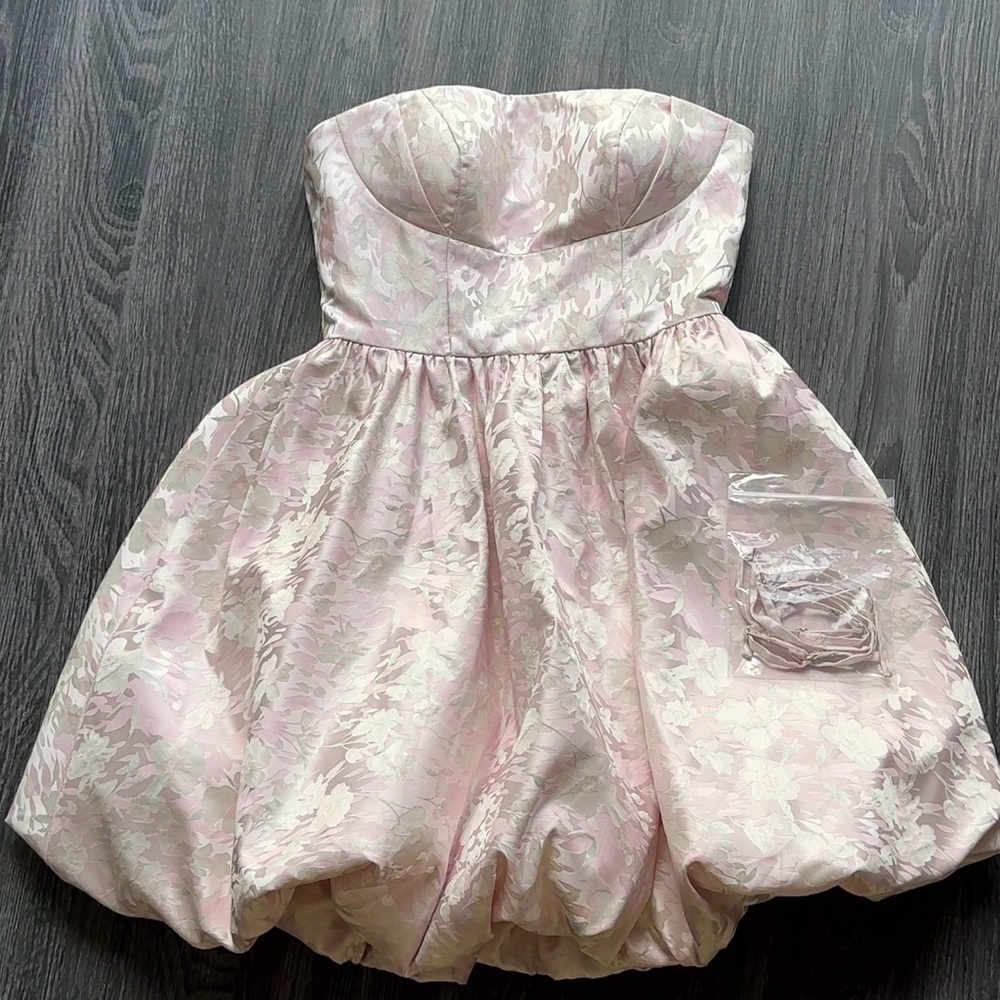 Azazie Pink floral dress